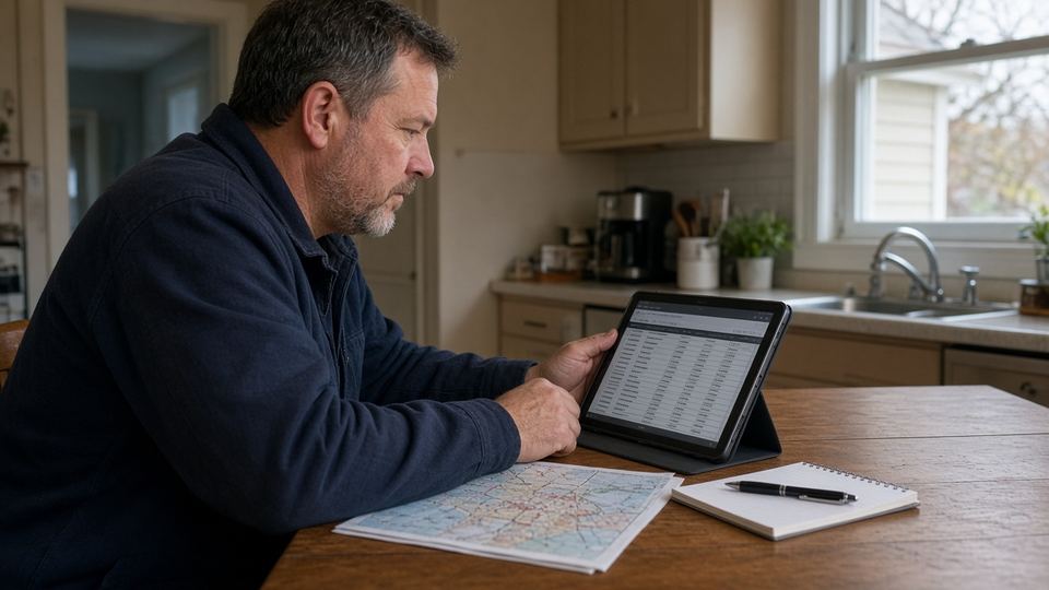Reviewing public building permit records